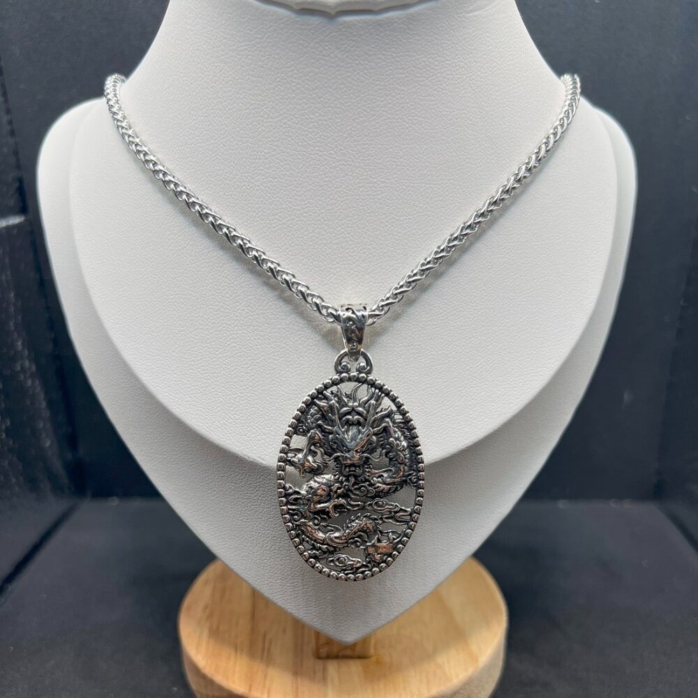 Dragon Silver Chain Necklace